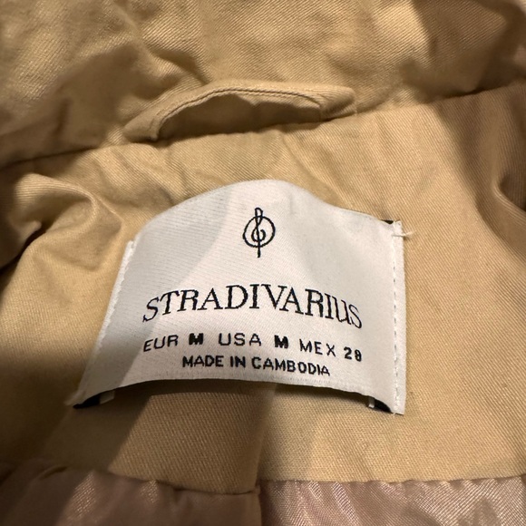 Stradivarius  tan trench coat size M - Picture 2 of 2